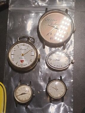 Assorted Vintage Watch Faces - Gold & Silver Tones